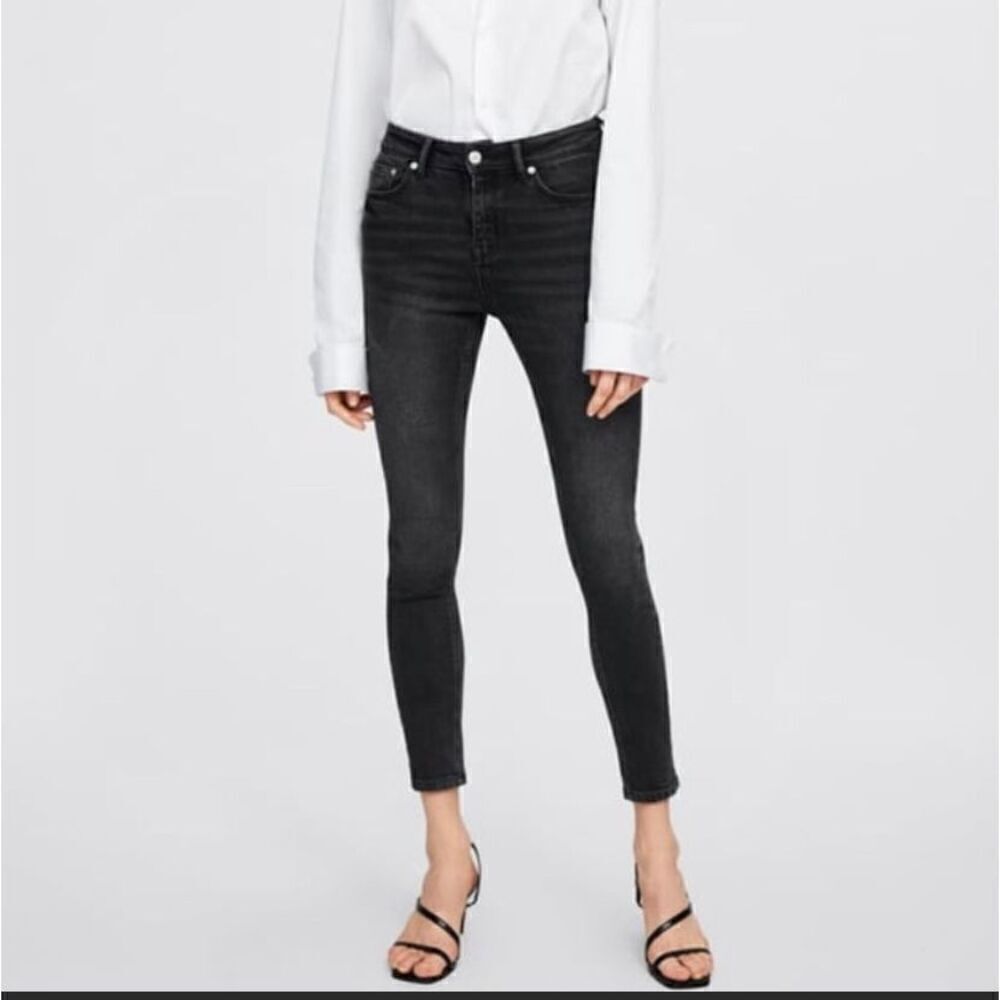Zara Premium 80s Skinny Jeans in Smokey Gray Size 2 NWT